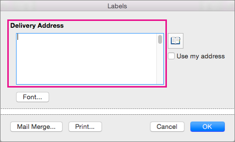 how to create labels in word on mac